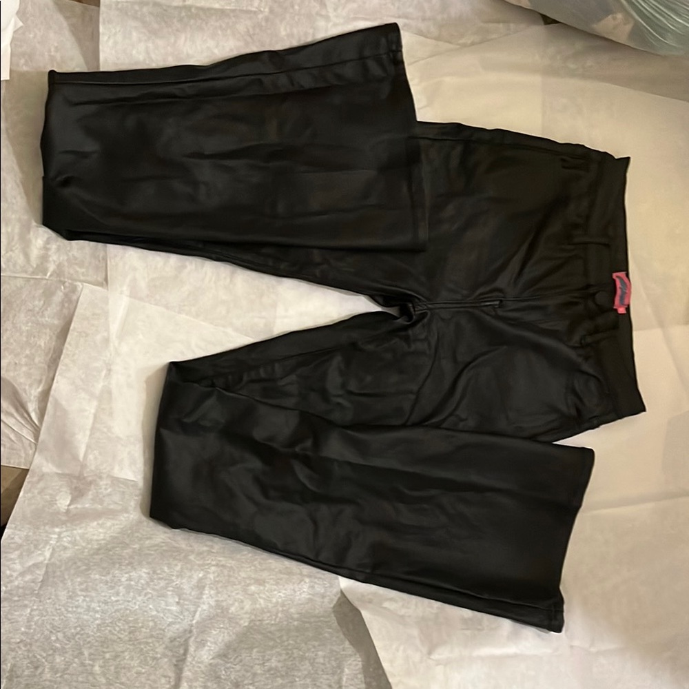 Black Faux Leather Pants